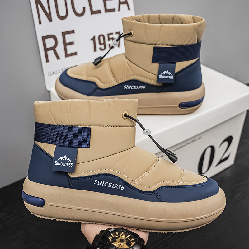 Men'S Shoes Comfortable Walking - Męskie casualowe buty zimowe, ocieplane pluszem,