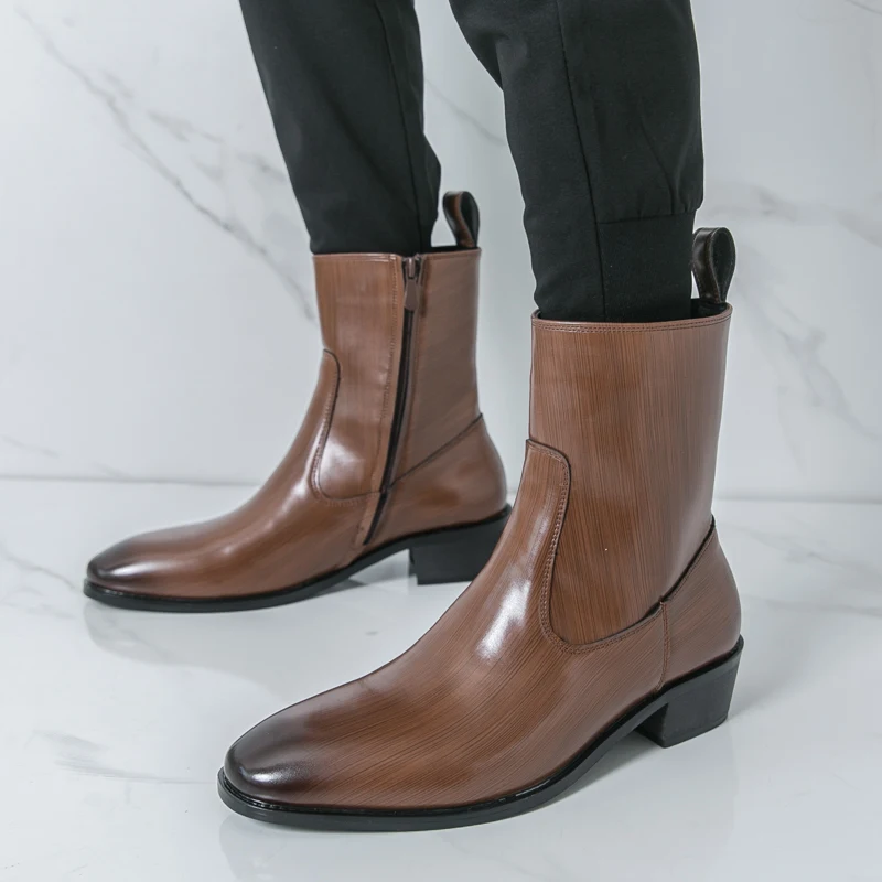 Men Shoes Boss - Klasyczne wygodne botki Botas Modne męskie
