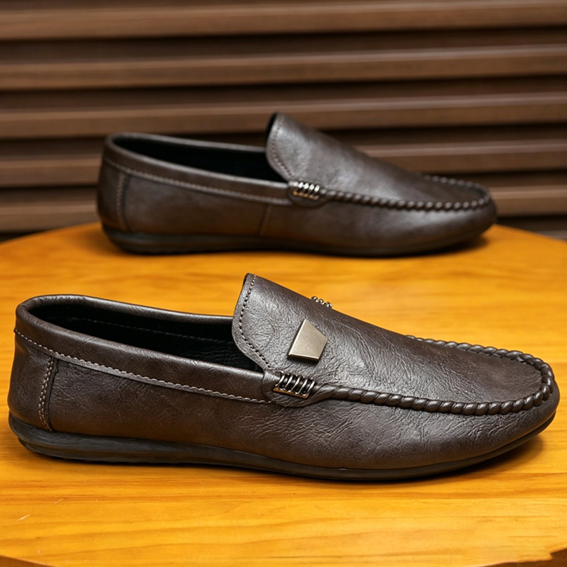 Men'S Shoes Temu - Męskie skórzane buty w stylu brytyjskim,