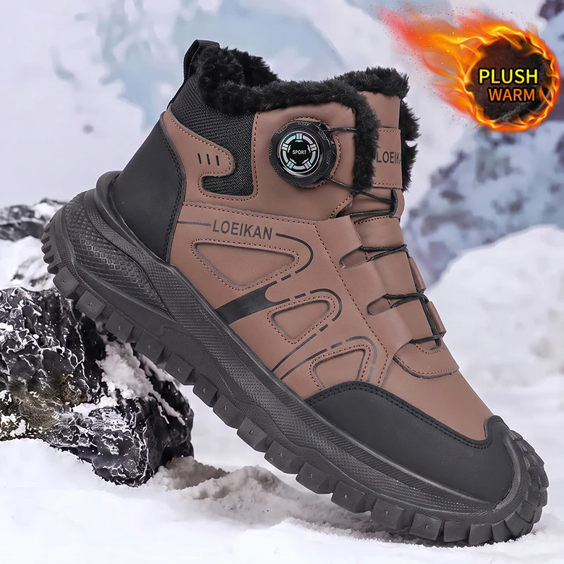 Men'S Shoes Temu - Męskie, ocieplane pluszem, zimowe buty z