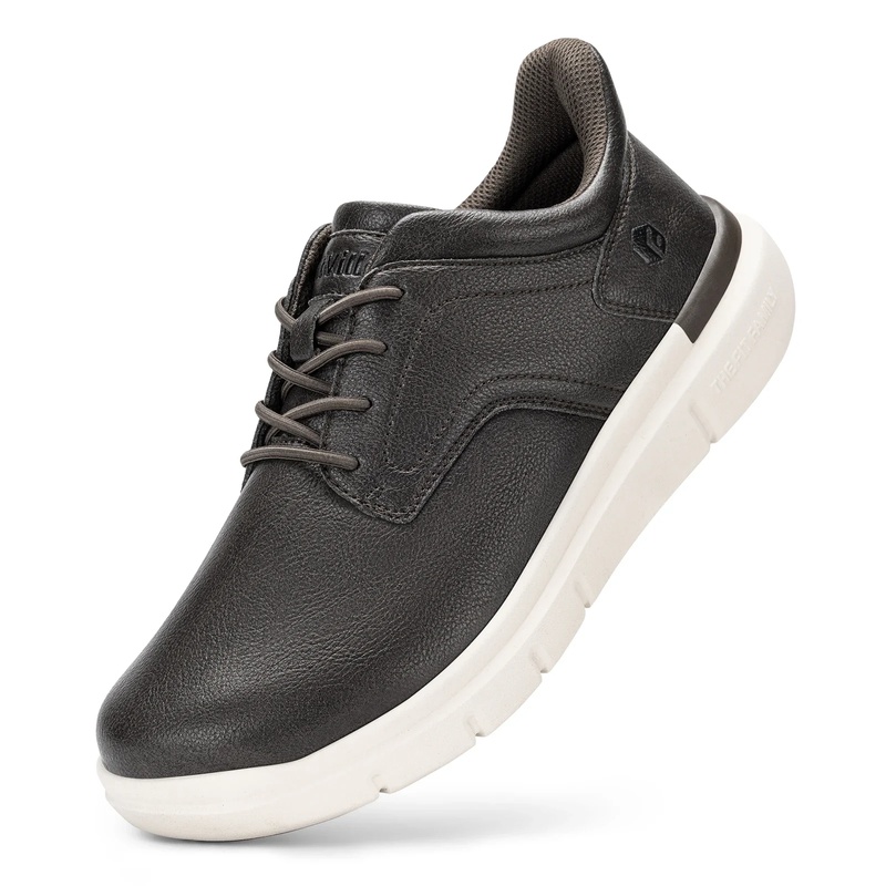 Men Shoes Boss - FitVille Męskie Szerokie Skórzane Wsuwane Buty
