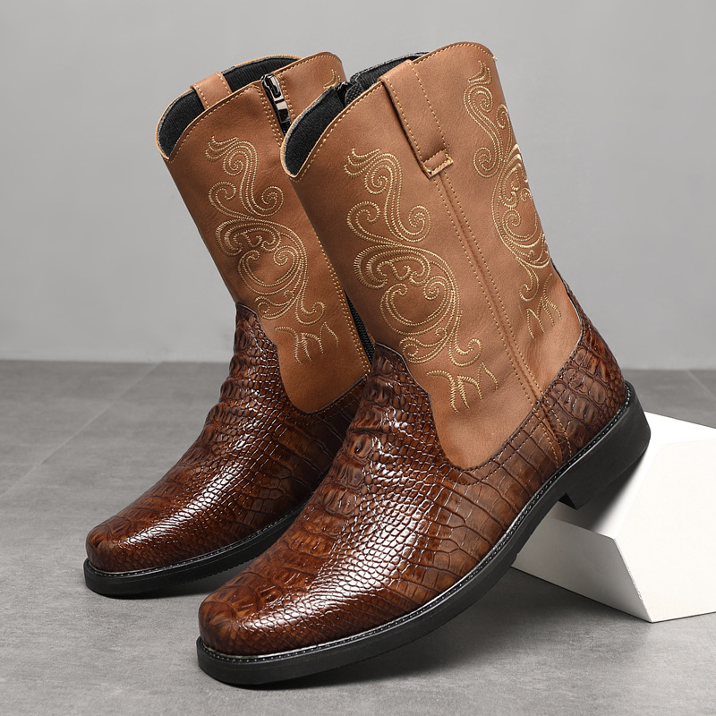 Men'S Shoes Wide Width - Męskie kowbojki w dużych rozmiarach, jesień
