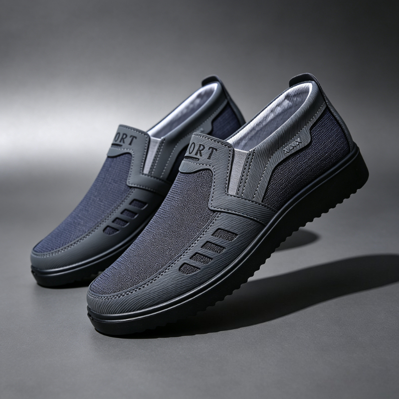 Men'S Shoes Comfortable Walking - Męskie wsuwane mokasyny z płótna, oddychające,