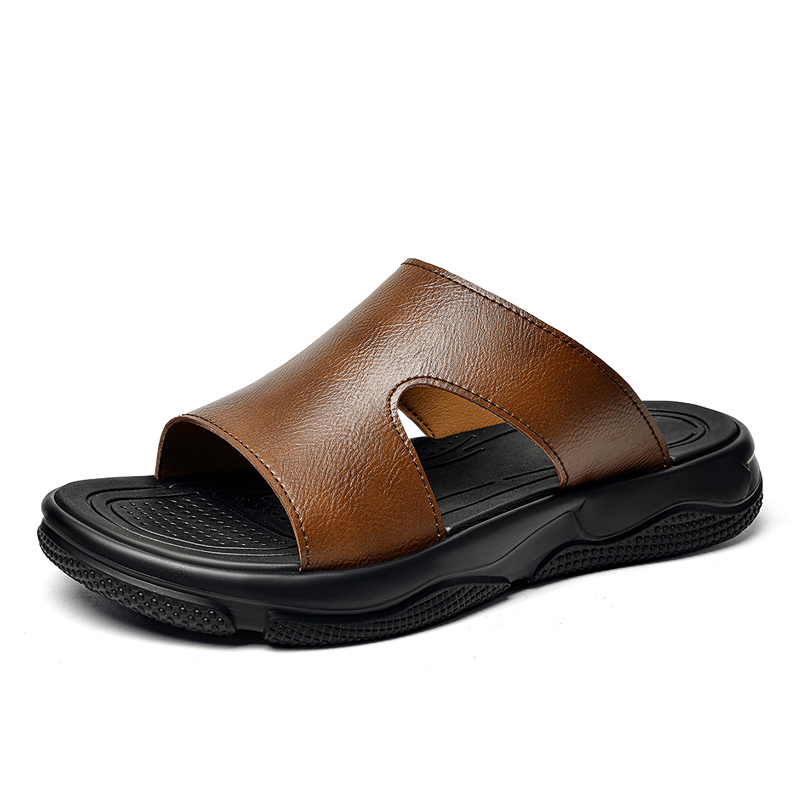 Męskie skórzane klapki z grube – Men'S Shoes Temu recenzja i cena