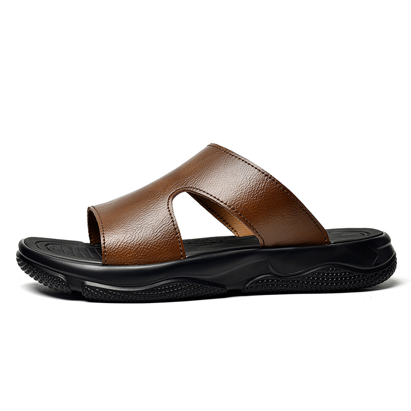 Męskie skórzane klapki z grube – Men'S Shoes Temu recenzja i cena