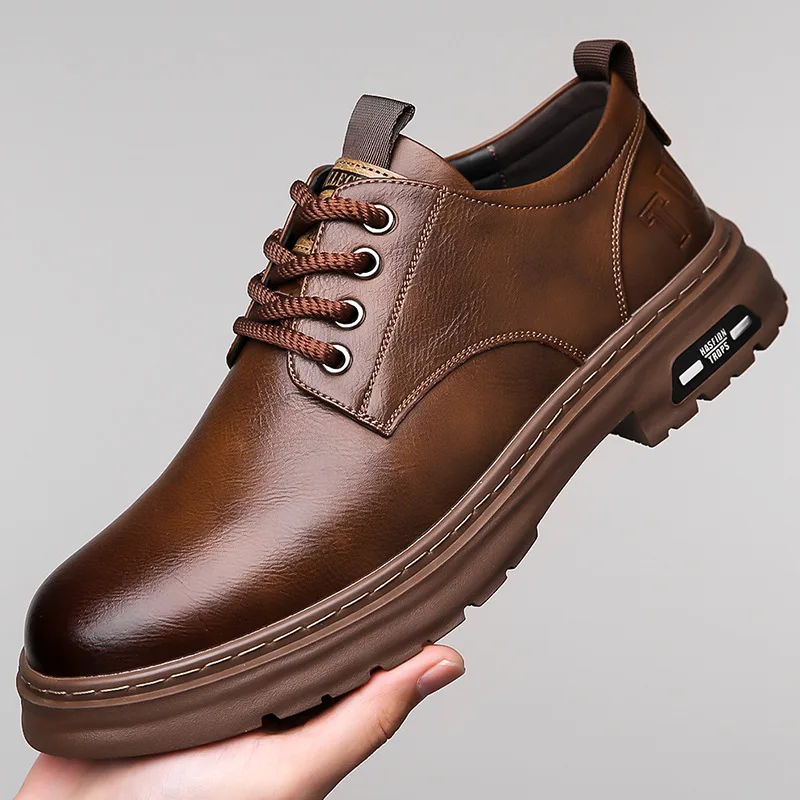 Męskie skórzane buty codzienne – Men Shoes Boss recenzja i cena