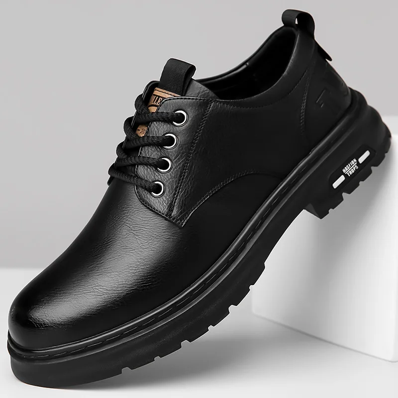 Męskie skórzane buty codzienne – Men Shoes Boss recenzja i cena