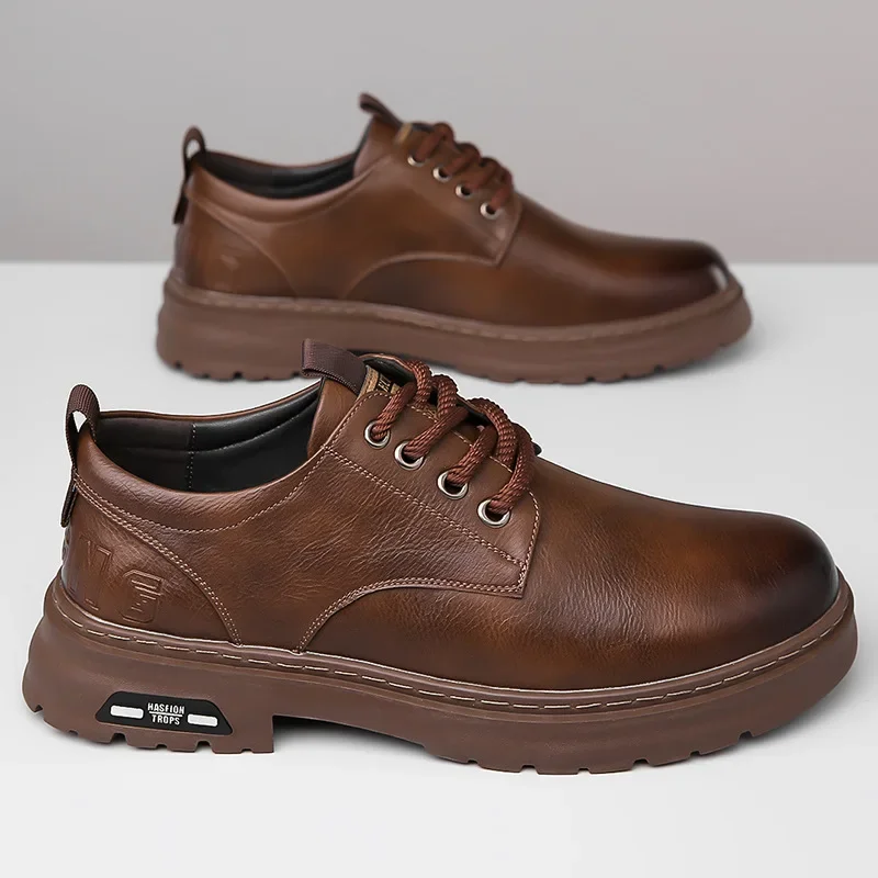 Męskie skórzane buty codzienne – Men Shoes Boss recenzja i cena