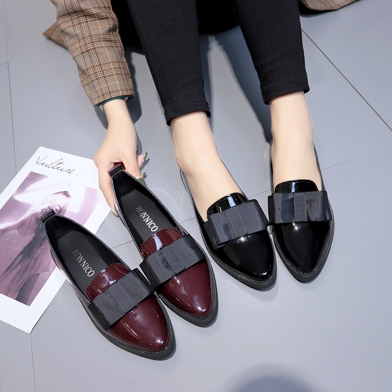Czarne/Czerwone lakierowane ba – Dress Shoe Pointed recenzja i cena