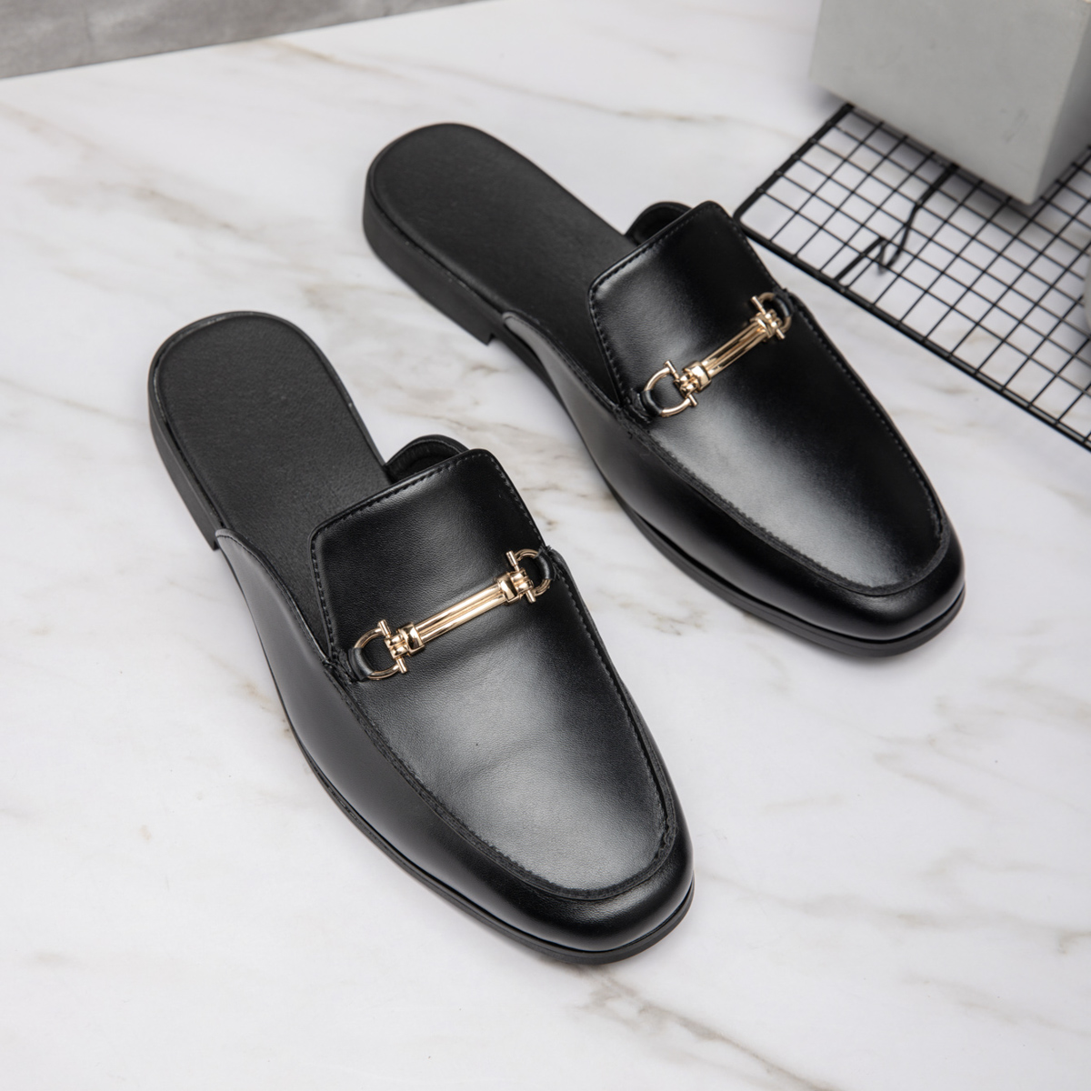 Męskie skórzane mule, loafersy – Men Shoes Boss recenzja i cena