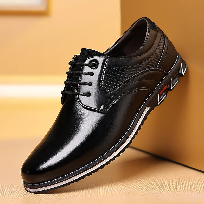 Retro męskie skórzane buty biz – Men Shoes Boss recenzja i cena