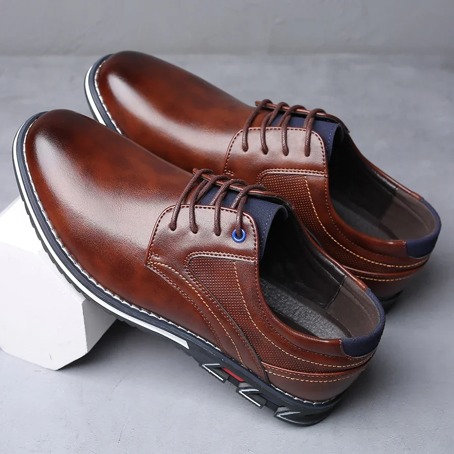 Retro męskie skórzane buty biz – Men Shoes Boss recenzja i cena